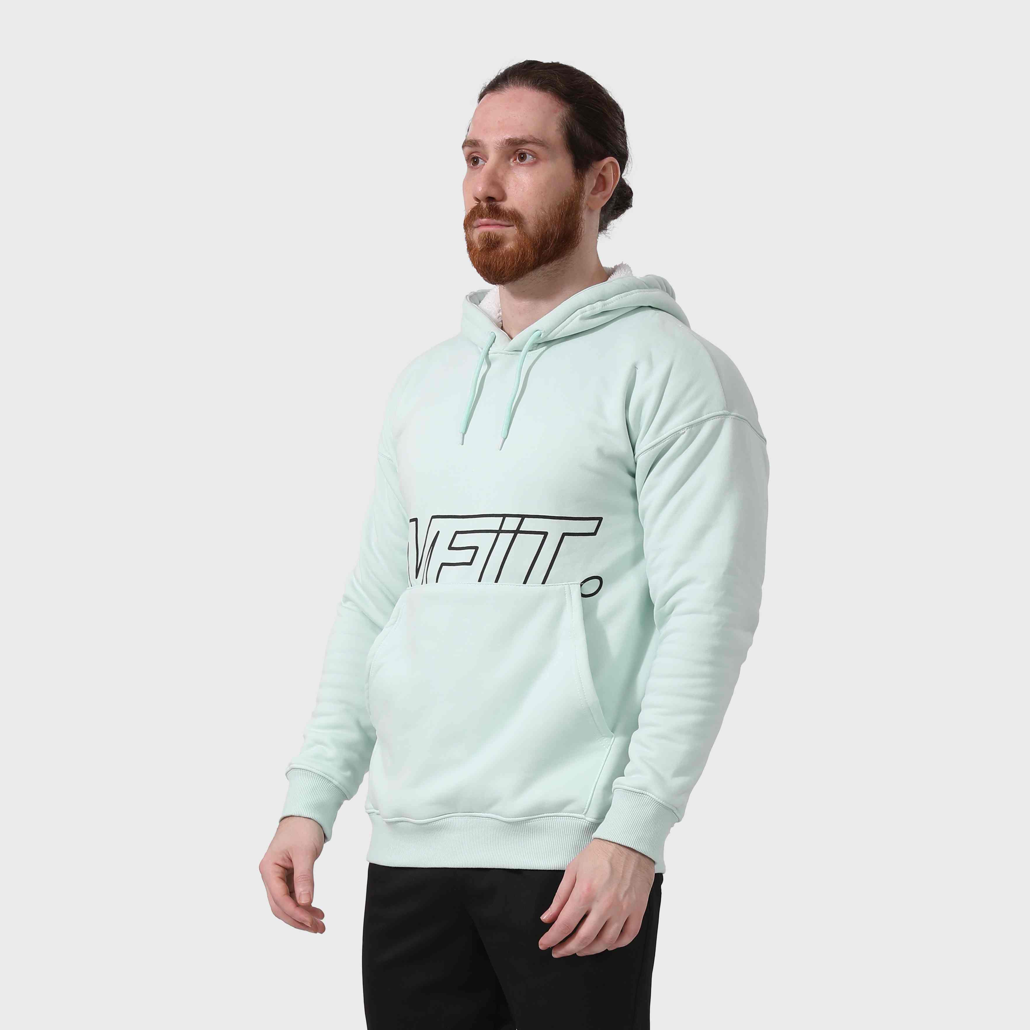 L-GREEN COTTON HOODIE