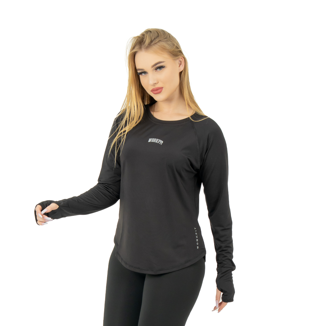 BLACK WORKFIT LONG SLEEVE