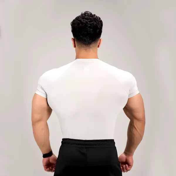 GRAY COMPRESSION ROUND T-SHIRT