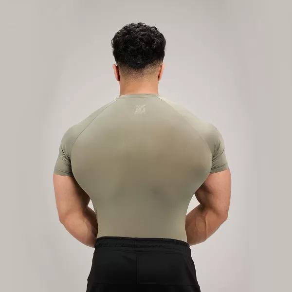 D-GREEN COMPRESSION ROUND T-SHIRT