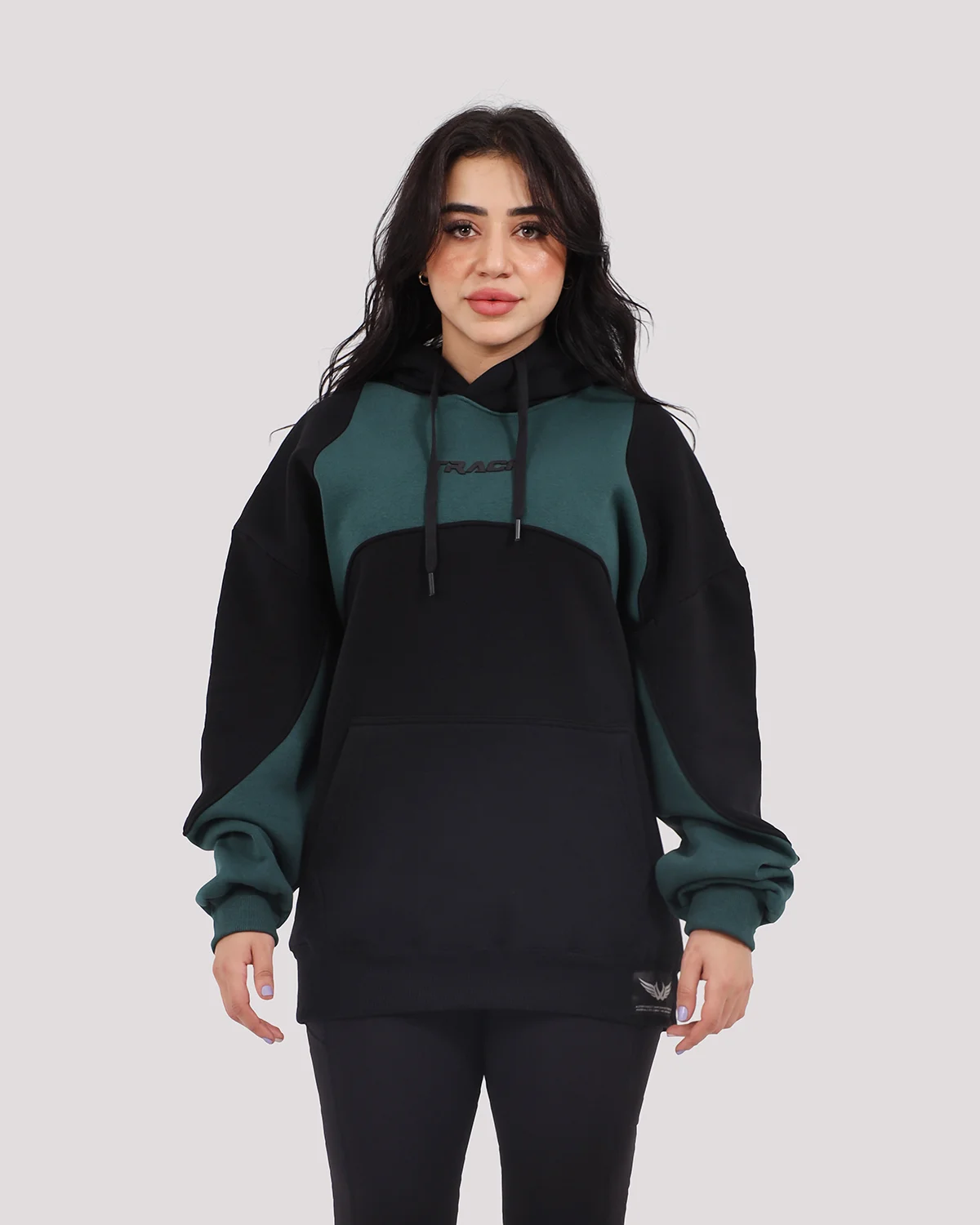 GREEN WORKFIT TRACK HOODIE