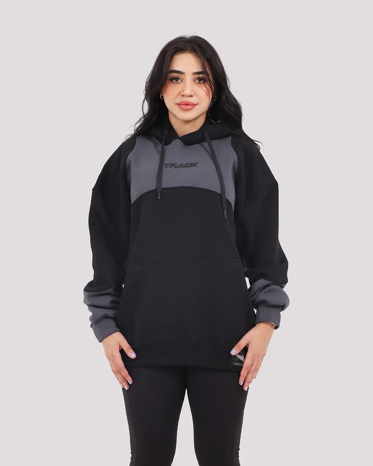 GRAY WORKFIT TRACK HOODIE