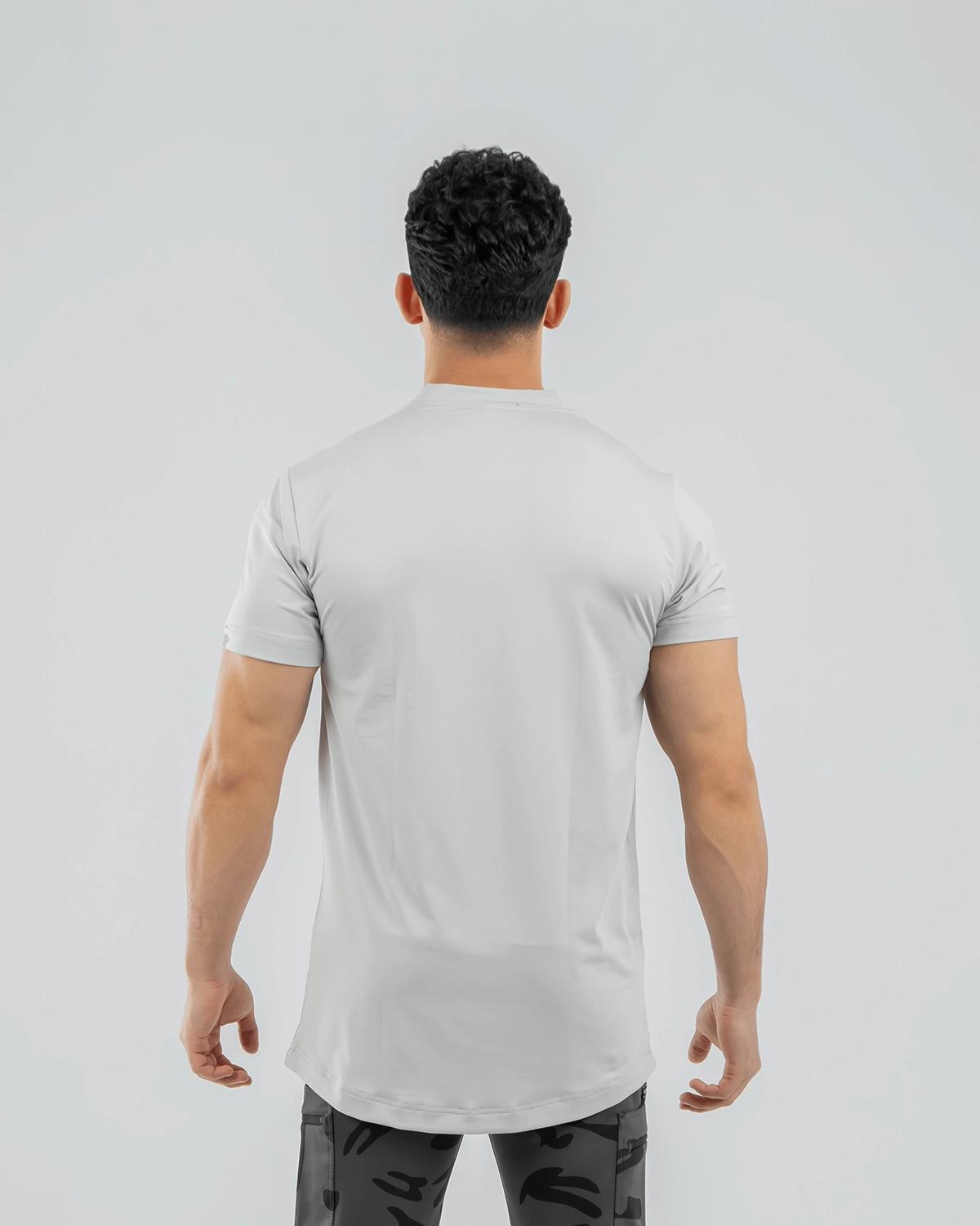 WORKFIT GRAY V NECK T-SHIRT