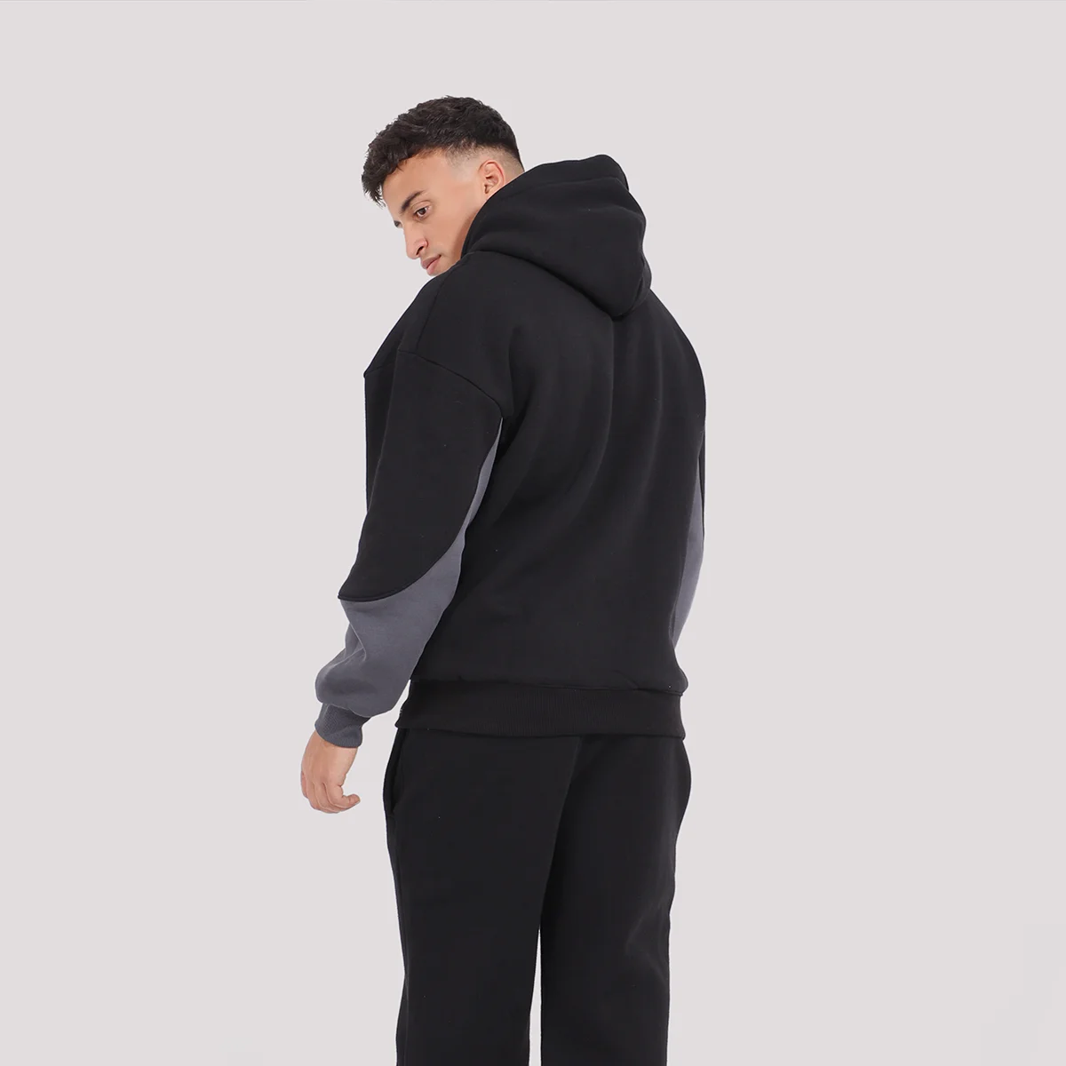 GRAY WORKFIT TRACK HOODIE