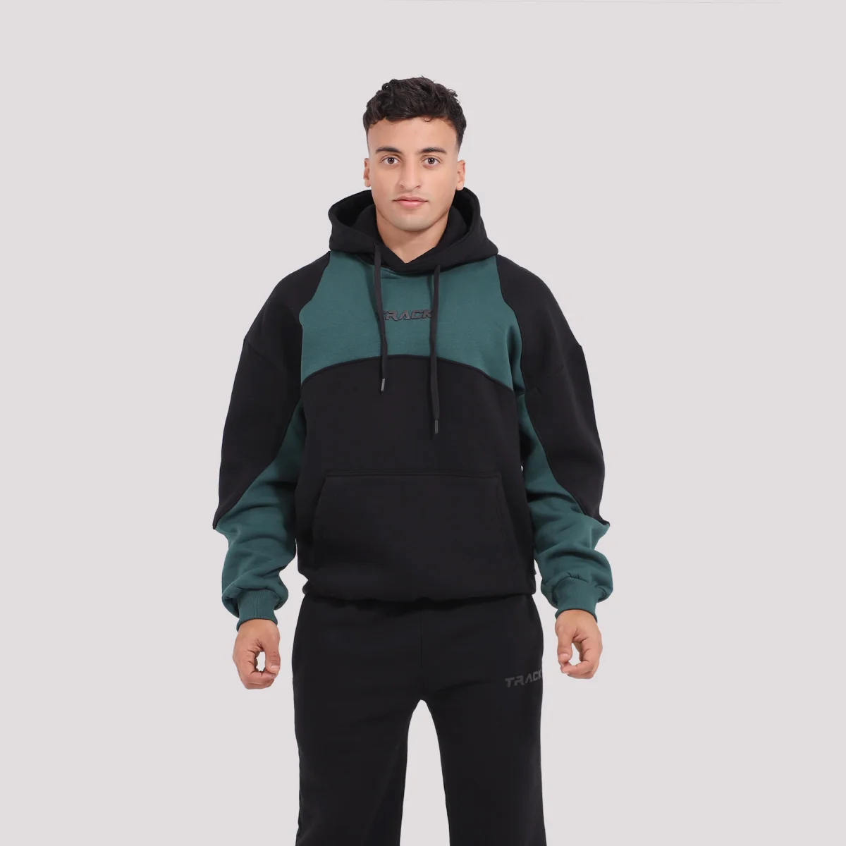 GREEN WORKFIT TRACK HOODIE