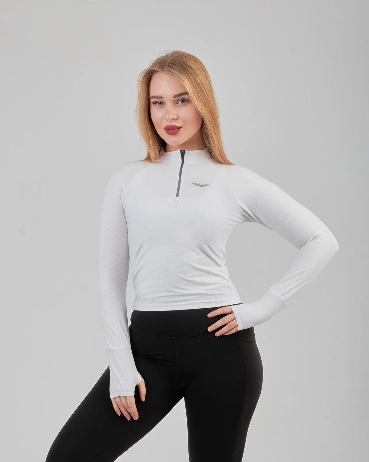 WHITE HIGH NECK LONG SLEEVE