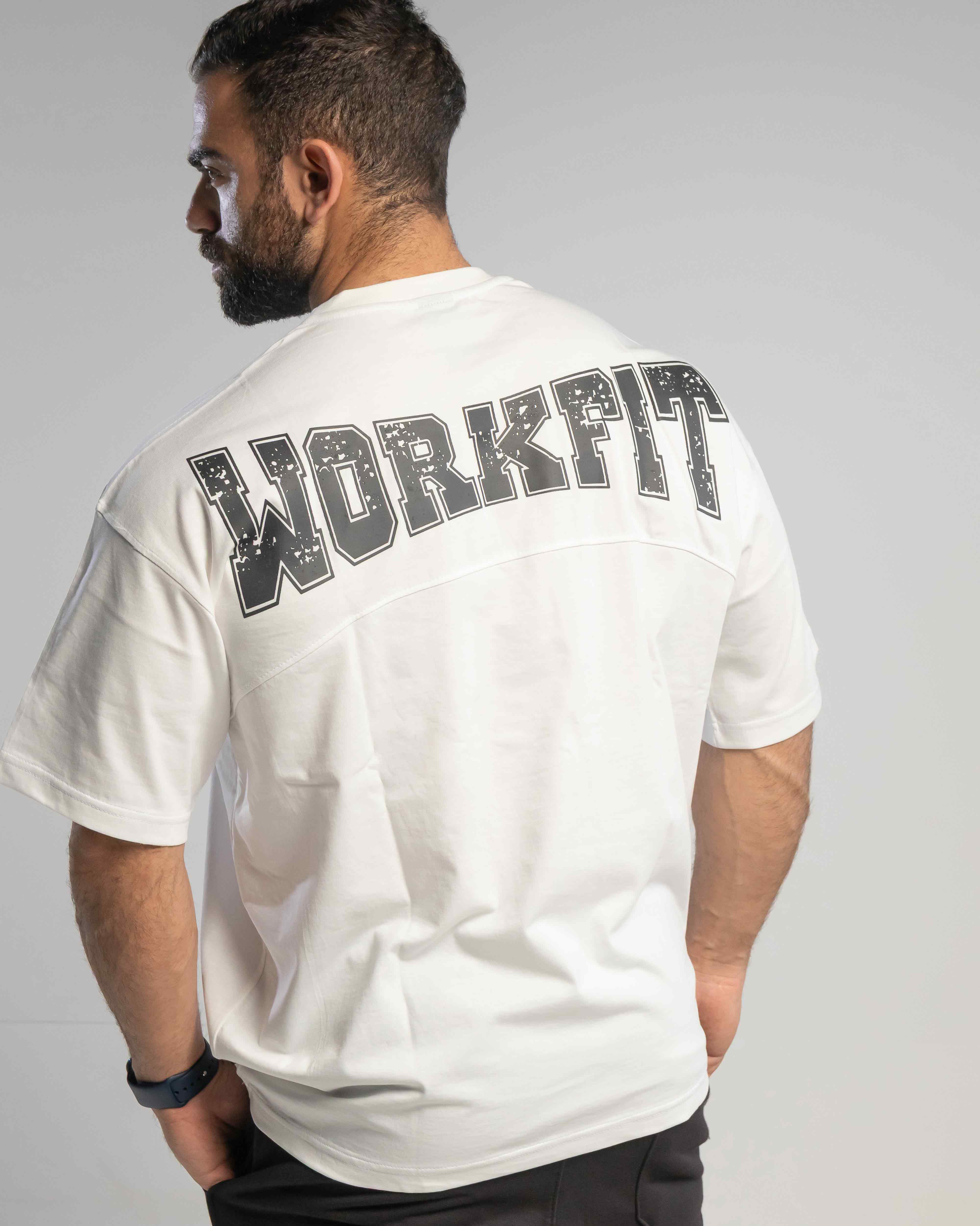 muscle fit T white