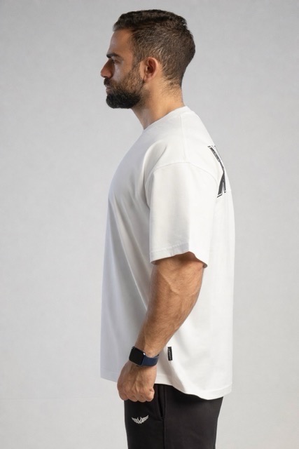 muscle fit T white