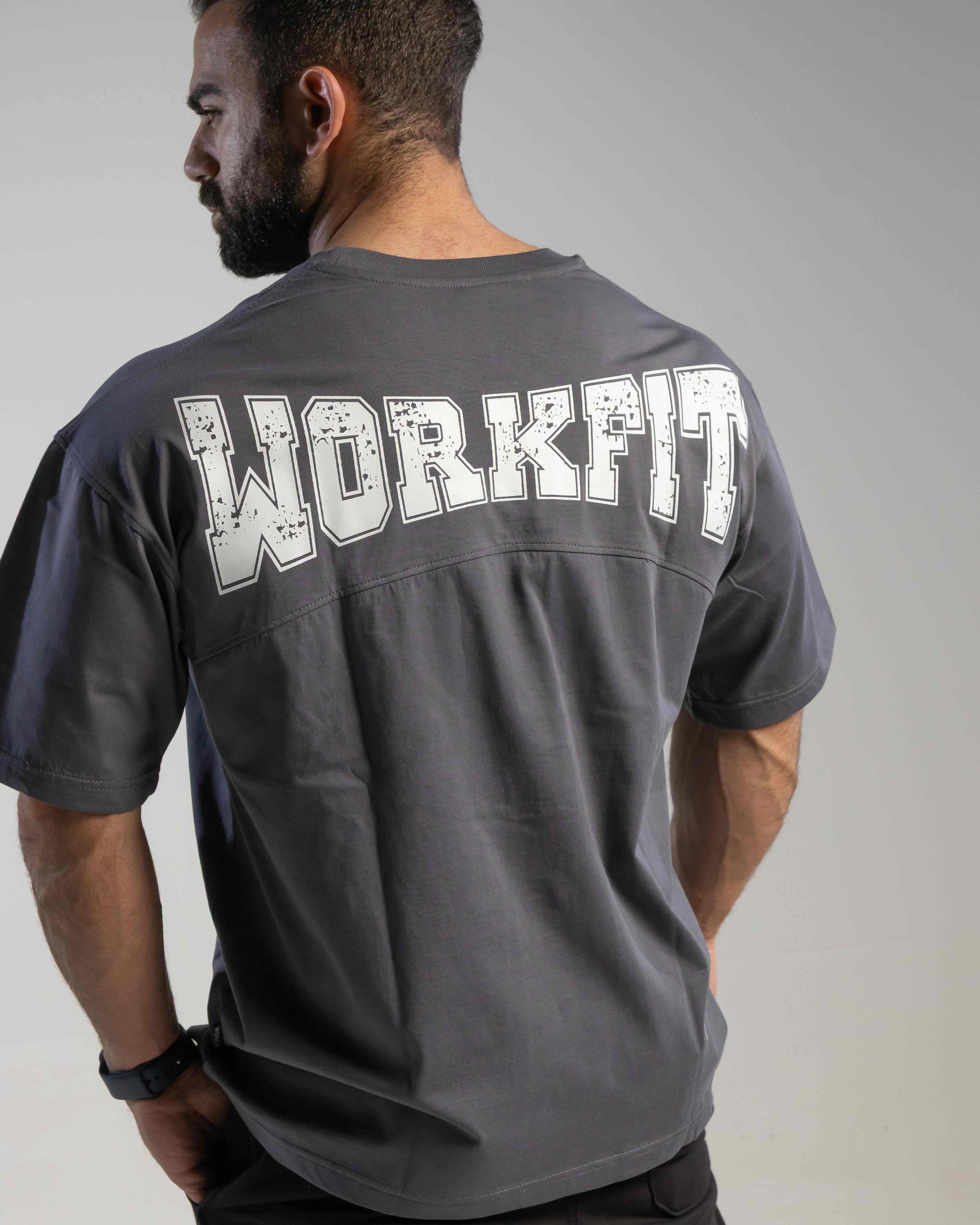 muscle fit T gray