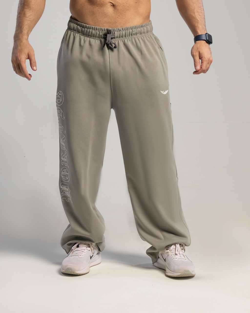 LIGHT GRAY WIDE LEG PANT