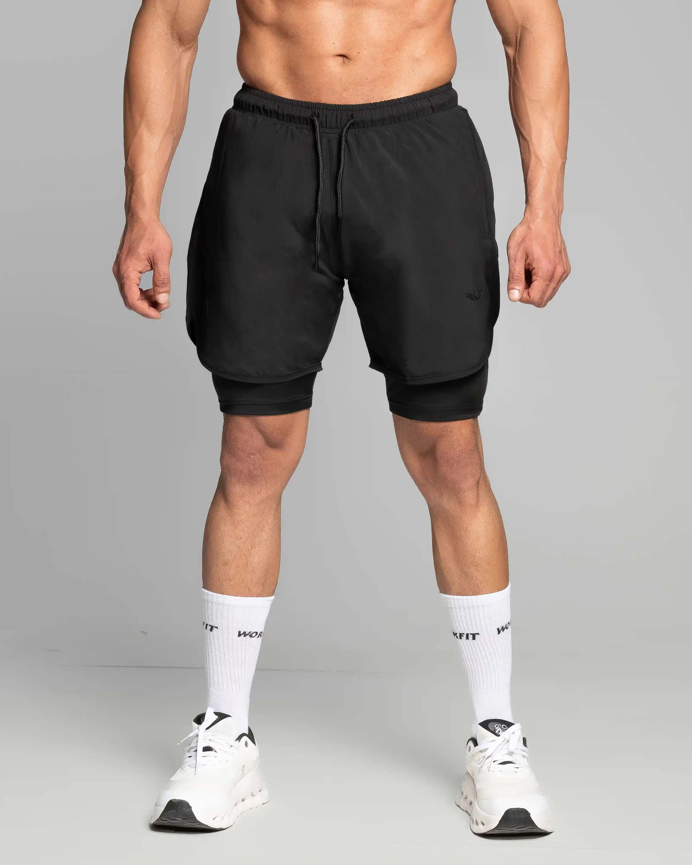 WF 2IN1 TRAINING SHORTS black