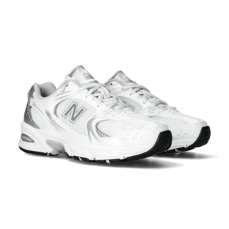 View New Balance 530-White Silver