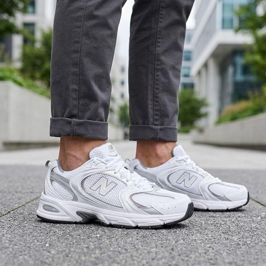 View New Balance 530-White Silver