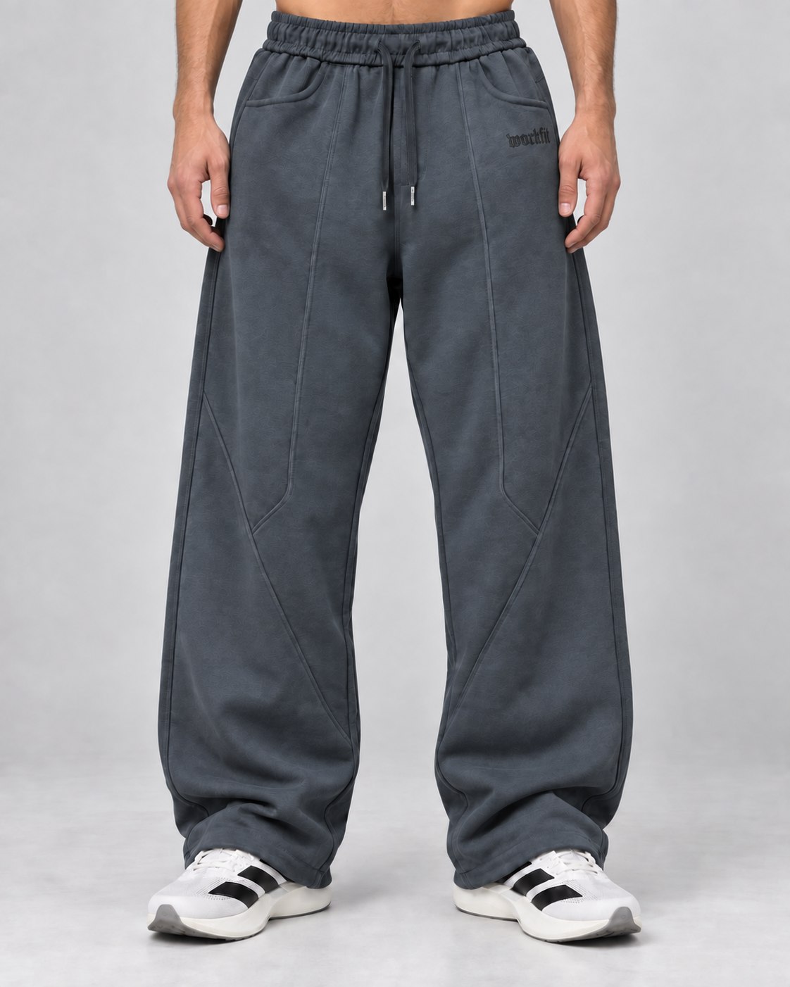 gray classic wide leg p