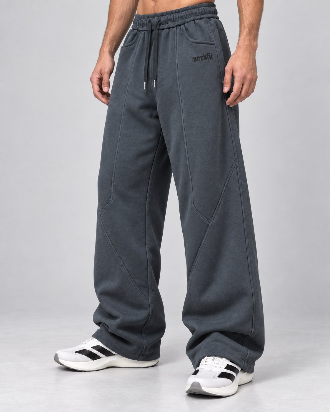gray classic wide leg p