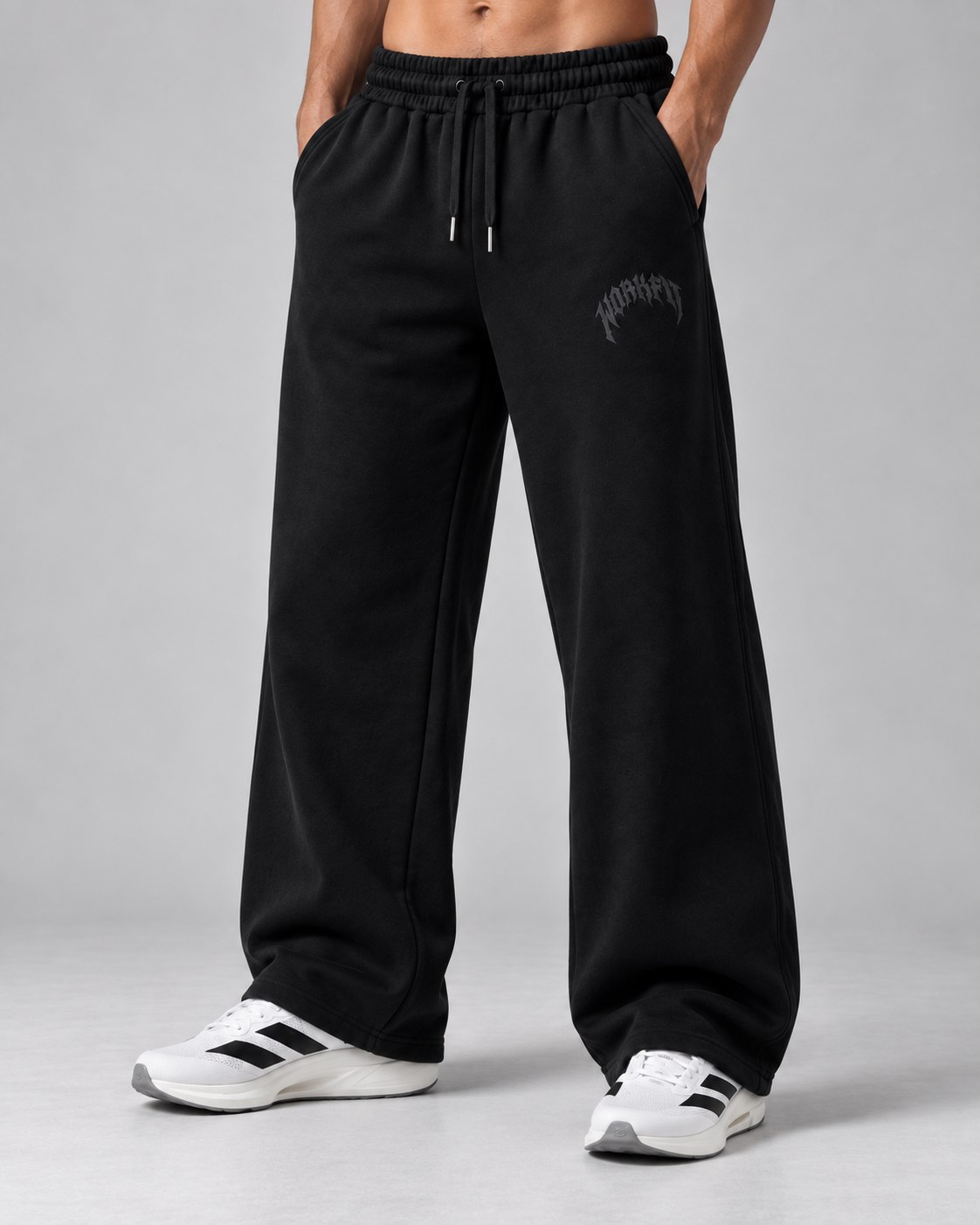 black wf basic wide leg 