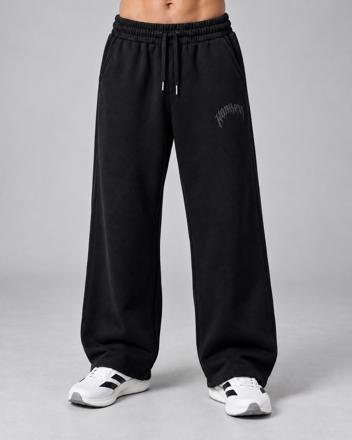 black wf basic wide leg 