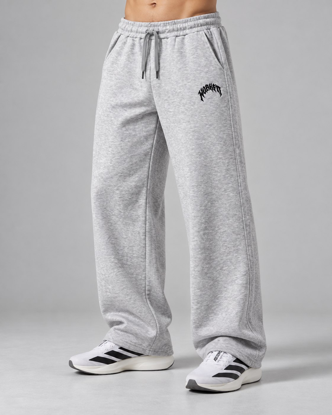 light gray wf basic wide leg