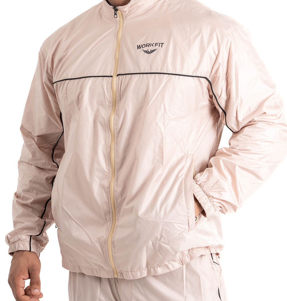 beige windproof jacket 
