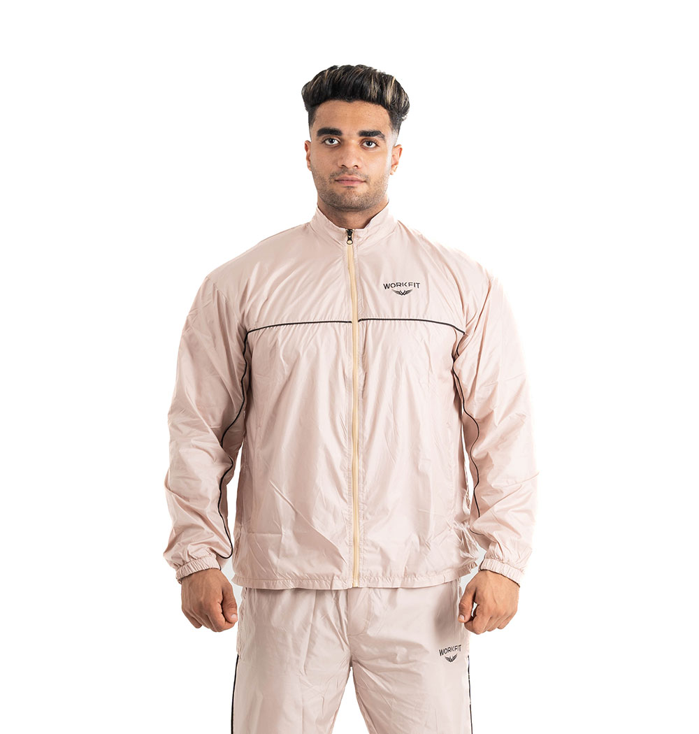 beige windproof jacket 