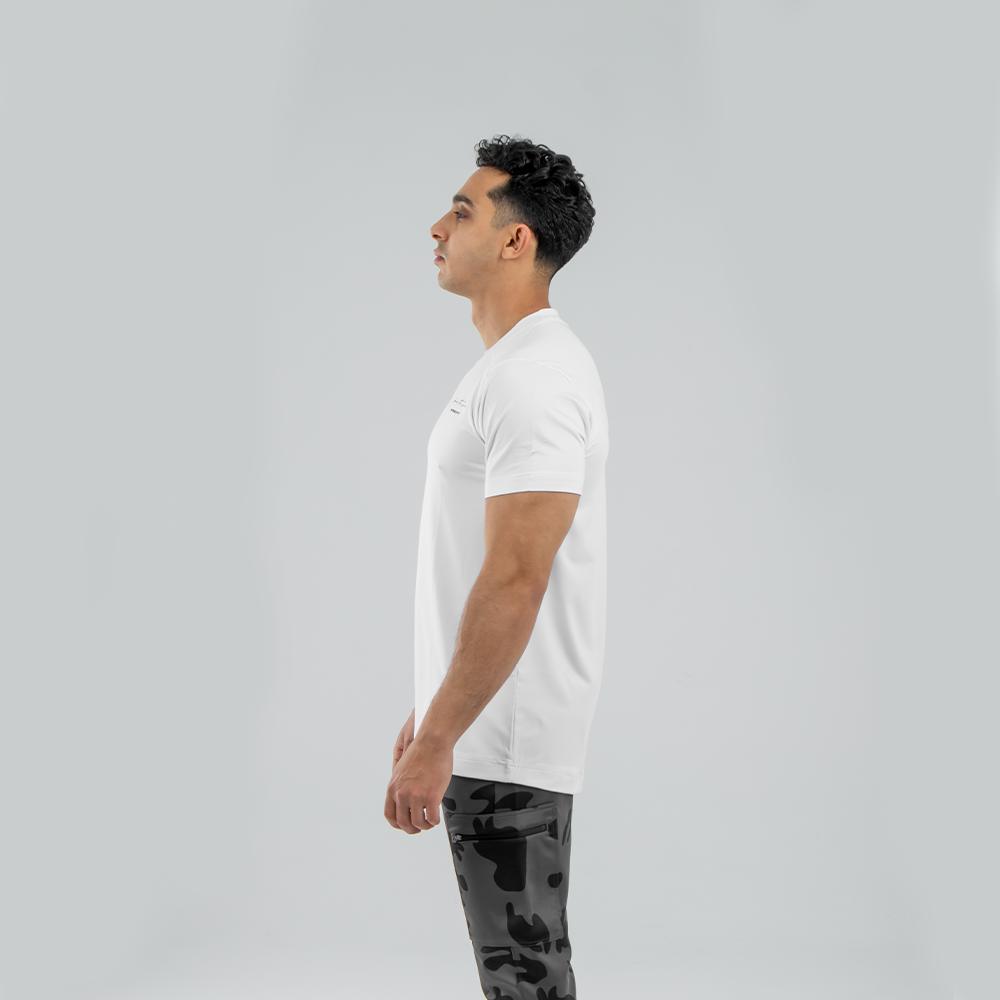 WORKFIT WHITE V NECK T-SHIRT