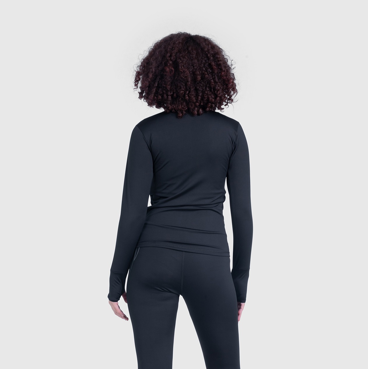 BLACK HIGH NECK SWEATSHIRT