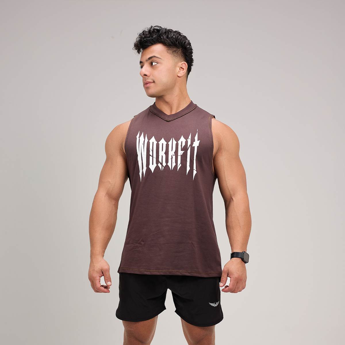 HEAVYWEIGHT BROWN TANK TOP
