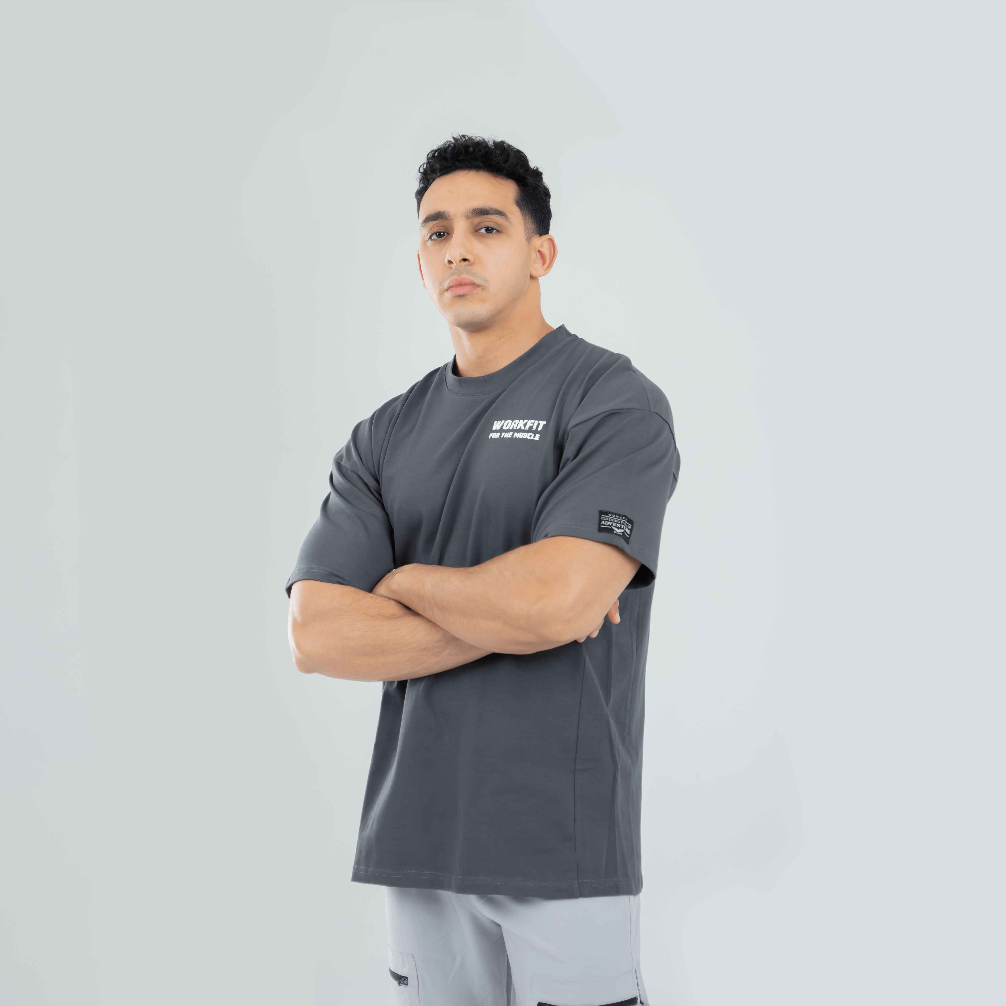 GRAY WORKFIT OVERSIZED